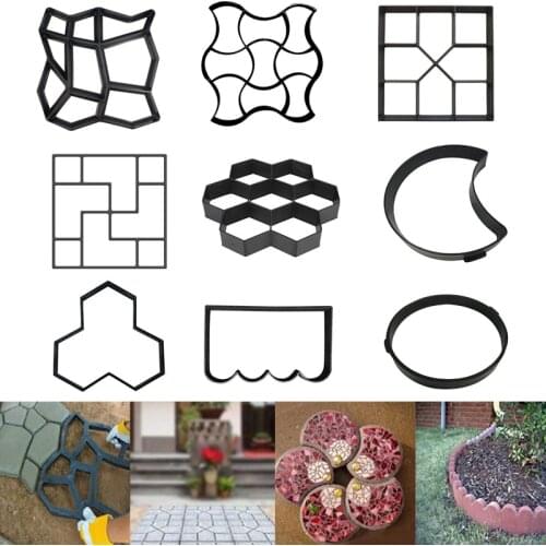 Garden Pavement Mold Garden Walk Pavement Concrete Mould DIY Manually Paving Cement Brick Stone Road Concrete Molds Path Mate