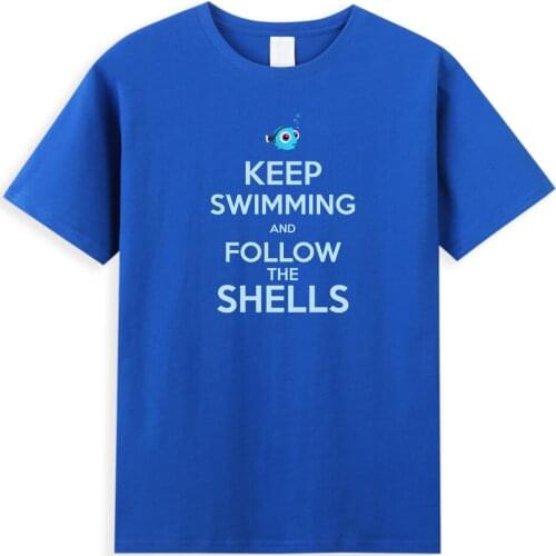 Disney Finding Dory Nemo Tee Shirts Men Cartoon Short Sleeve Summer Tops Cute Dory Keep Swimming Clothes Male Streetwear