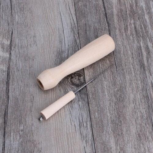 Felting Needle Wooden Handle Holder DIY Tool For Creativ Craft 67JB