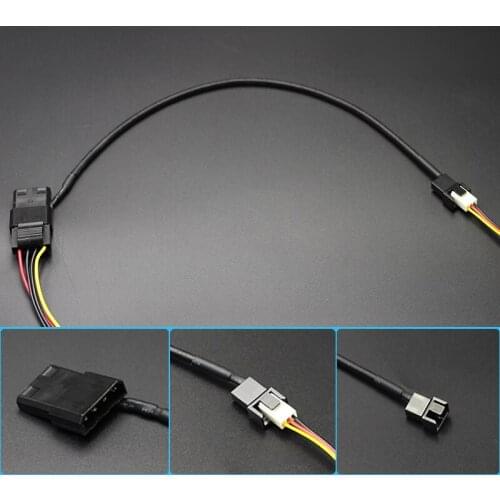 12V 3Pin PWM Power supply Extension Cable Male to Female Port PC Chassis Cooling 22AWG Computer case Fan switch wiring