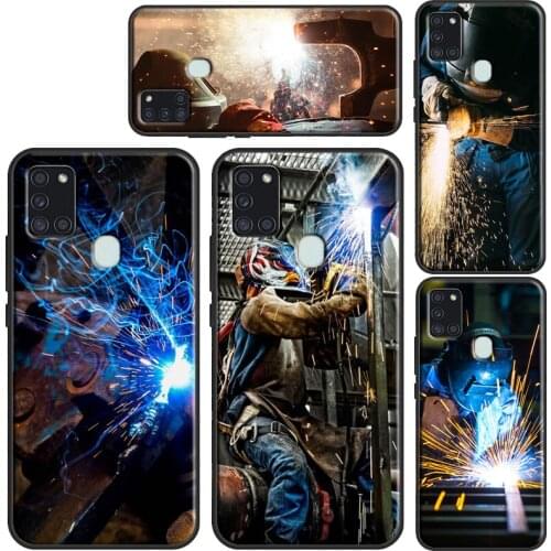 Welder Welding Hot Metal Worker Case For Samsung A71 A51 A41 A31 A11 A21S A20e A10 A20 S A40 A50 A70 A12 A32 A42 A52 A72