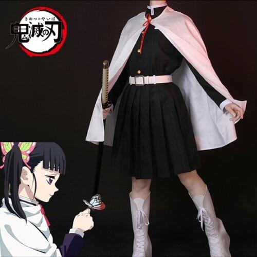 Anime Demon Slayer Kimetsu no Yaiba Tsuyuri Kanawo Cosplay Costume Women Battle Suit Halloween Carnival Uniforms Fancy Suit