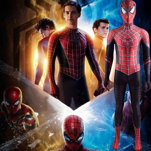 Superhero Raimi Far From Home Costume Cosplay Lejos De Casa Zentai Spandex Jumpsuit Bodysuit Halloween Costume for Adult/kids