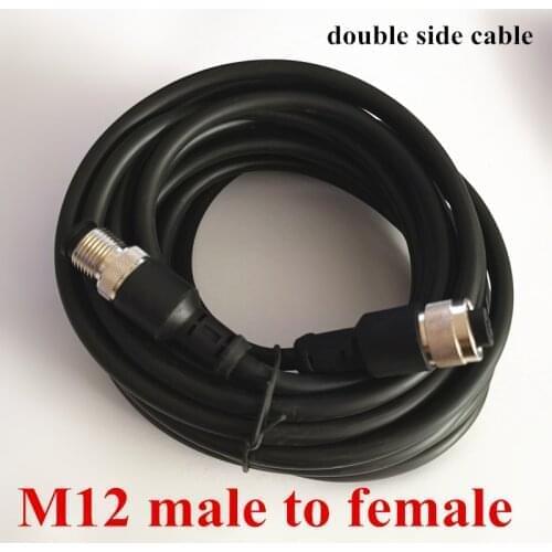 M12, 2 meters cable angle straight plug sensor connector double side connector male to male, female to male 4 pin 5 pin 8 pins