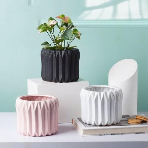 Small Fleshy Flowerpot Simple And Creative Balcony Home Decoration Orchid Potted Ceramic Pot Succulent Planter