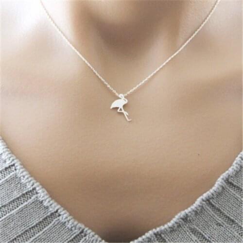 Cute Nieuwe Mode Flamingo Kettingen Dunne Ketting Vogel Ketting Voor Vrouwen Voor Party