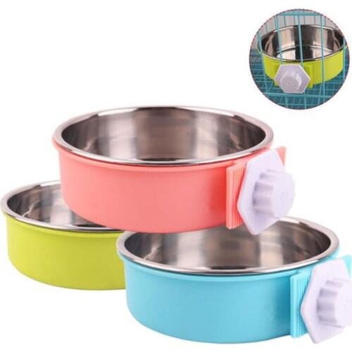 Pet Feeding Stainless Bowl Steel Bowl Hanging Travel Bowl For Dog Portable Bowl For Pet Cat Food Water Feeding Pet Product