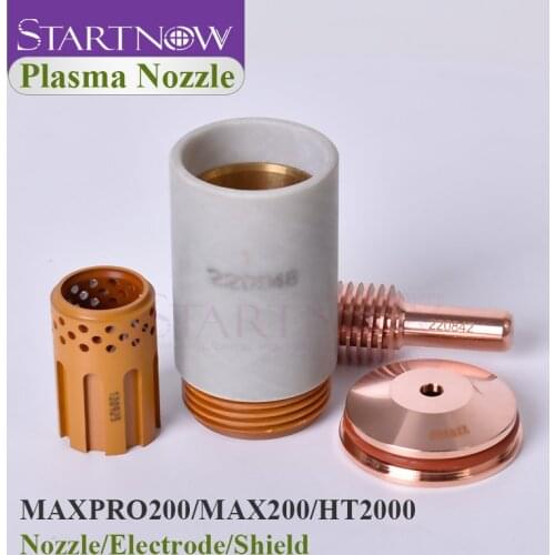 Startnow MAXPRO200 MAX200 HT2000 Series Air Plasma Cutter Nozzle 220937 Plasma Nozzle 220488 Vortex Ring 020424 Tip Shield