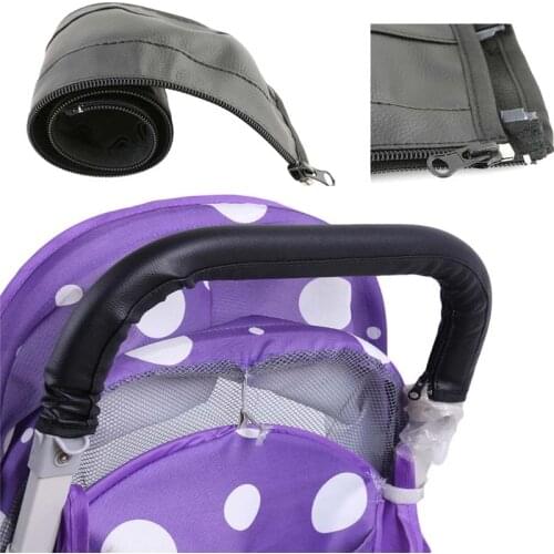 New Baby Pram Stroller Armrest Cover Case PU Leather Protective Cover For Armrest Handle Wheelchairs Foldable And Washable