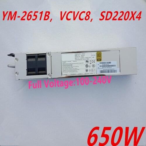 New Original PSU For Dell PowerEdge C1100 C200M1 C210M1 650W Power Supply YM-2651B