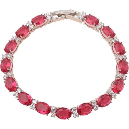 Attractive Rose Crystal & AAA Zircon charm bracelets white Gold tone bracelets Health Fashion jewelry TB459A