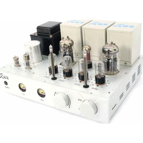 6C33 single-ended pure Class A tube amplifier 38W + 38W, frequency response range 18--30kHz, Input sensitivity