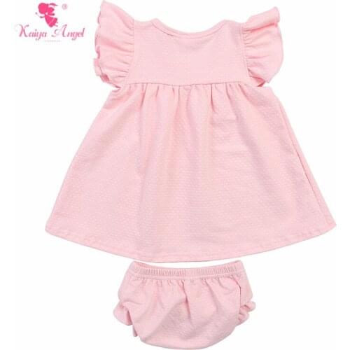 Kaiya Angel Factory Wholesale Summer Toddler Baby Girl Clothes Sleeveless Tops + Shorts Pants Outfits 2pcs Clothing Set Pink