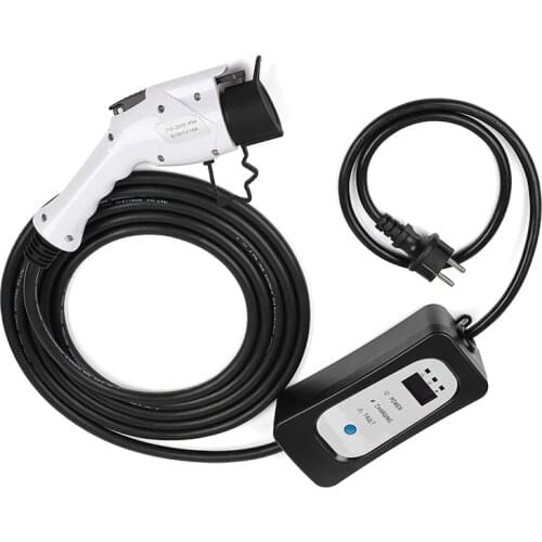 Portable household EV charger type 1 16A 13A 10A 8A adjustable SAE J1772 electric taxi car