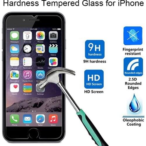 Transparent Glass for iPhone 8 7 6s 6 Plus Screen Protector Film Glass on iPhone X XR 5s SE Clear Glass for iPhone 11 Pro Max XS