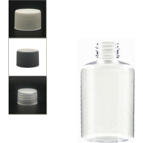 4oz/120ml empty Non-Dispensing boston round plastic bottle , clear pet bottle with white/black/transparent ribbed pp lid