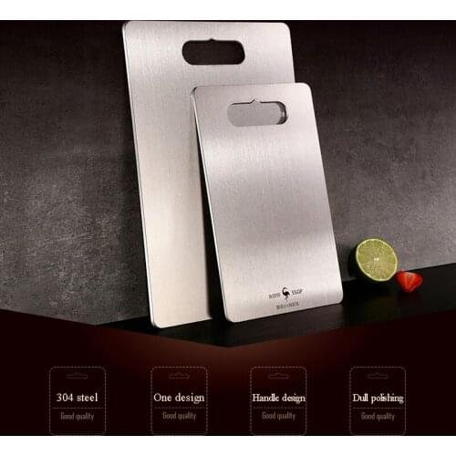 304 stainless steel cutting board Sterile mildew proof chopping board Fruit cutting board Rectangular mini chopping board WF