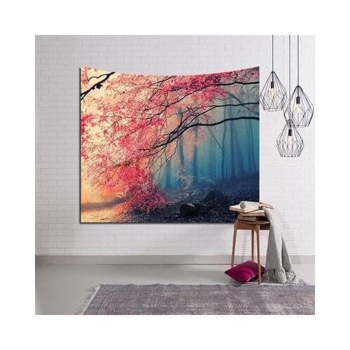 LYN&GY Snow Mountain Ocean Scenic Sky Moon Nature Tapestry Wall Hanging Carpet Throw Yoga Mat for Home Bedroom Decoration