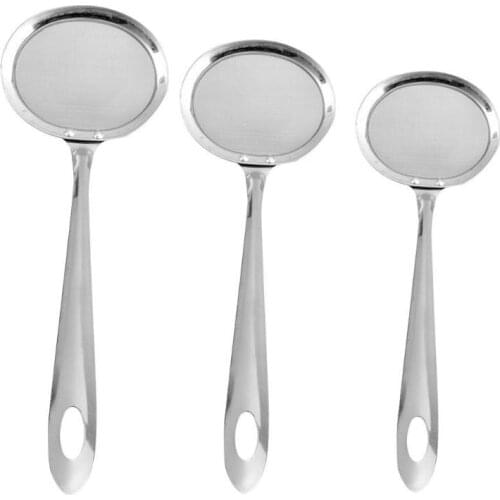 1PC Oil Strainer Stainless Steel Mesh Oil Skimmer Strainer Vegetable Residue Filter Kitchen Tools Accessories New arrival