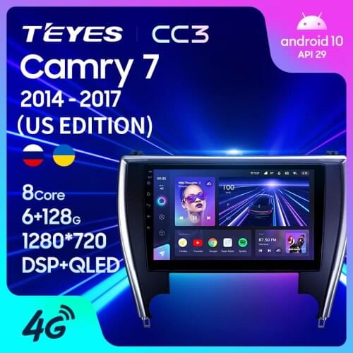TEYES CC3 For Toyota Camry 7 XV 50 55 2014 - 2017 Car Radio Multimedia Video Player Navigation stereo GPS Android 10 No 2din 2 din dvd