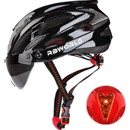 Bicycle Men Women Bike Helmet Back Light MTB Mountain Road Ciclismo Bike Integrally Molded Cycling Helmets Safety Cap with lens
