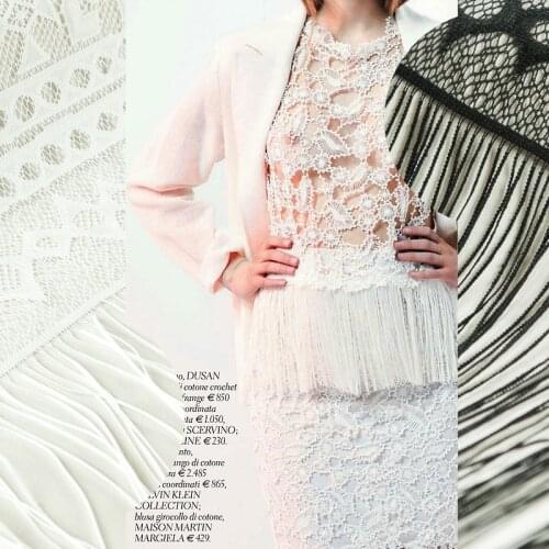 High fashion lace fabric-sheer fabric,tassels,solid white,black,wedding decor,sew for top,shirt,blouse,dress,craft by 151cm*63cm