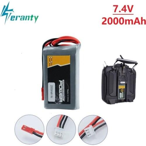 1-10PCS 7.4V 2000MAH 8C Lipo Battery for Jumper T16 T12 Open Source Multi-protocol Radio Transmitter Remote Control 2S BATTERY