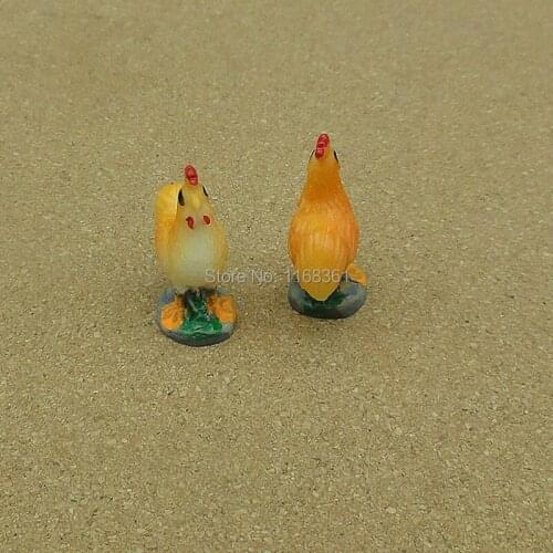1pcs/lot resin solid cock with base cartoon 27mm fairy garden gnome moss terrarium decor crafts bonsai home DIY A104-1