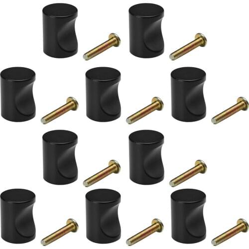 10Pc Aluminum Alloy Handles for Furniture Single Hole Knobs Cupboard Drawer Pull Kitchen Cabinet Door Wardrobe Handles Hardware
