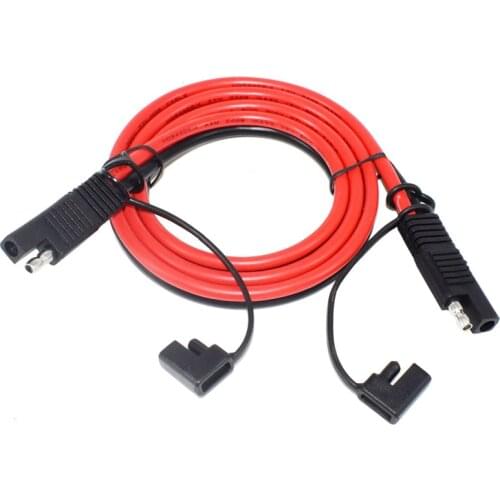 2468 10AWG SAE Extension Cable SAE TO SAE Extension Cord DC Power Automotive Extension Cable Connector w/ Dust Proof Cap 3.3 ft