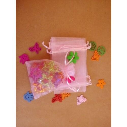 25*35cm 50pcs Organza Bag Pink Drawstring bag jewelry packaging bags for tea/gift/food/candy small transparent Yarn bag