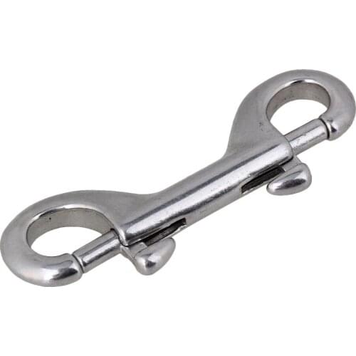 304 Stainless Steel Double End Snap Bolt Dog Chains Trigger Clip 90mm