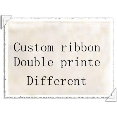 50/100 yards custom ribbon double printed for the different patterm Grosgrain ribbon