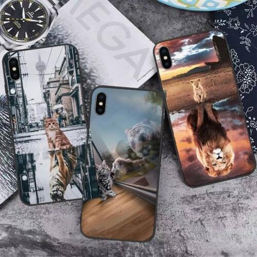 Cat tiger dog lion Phone Case for iPhone 11 12 pro XS MAX 8 7 6 6S Plus X 5S SE 2020 XR mini