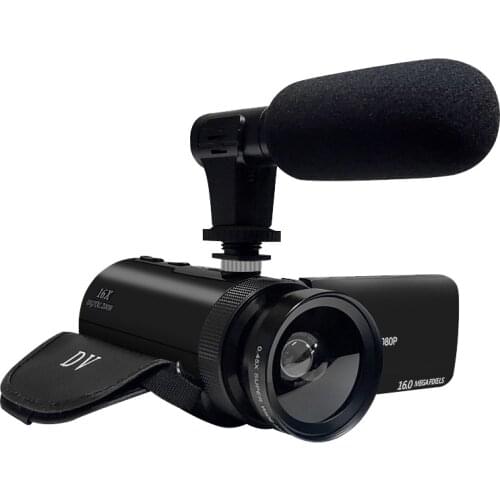 Digital Camera Professional with Lens Microphone 1080P HD 16 Million Pixel Handheld DV Camcorder Shoot Digital Camera