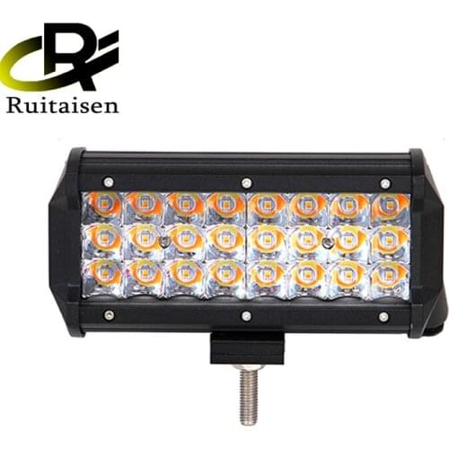 Flash Led Work Light Bar Car 4X4 4wd Truck Suv Pickup Amber White Dual Color Indicator Deiving Fog Warning Headhight for toyata