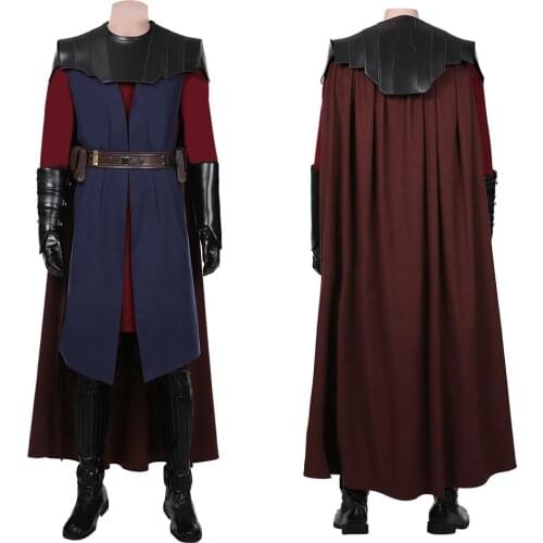 Fast Shipping Star cosplay The Clone War Anakin Skywalker Cosplay Costume Coat Cloak Uniform Outfit Halloween Suit men gift