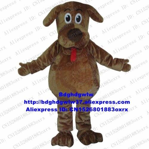 Brown Wags The Dog Fluffy Fur Wags Labrador Rottweiler Mascot Costume Adult Character Club Activities Family Gift zx732