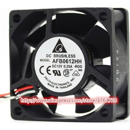 Brand new 6025 6cm fan AFB0612HH for H3C S7502 chassis fan 12V 0.25A 3wires fan