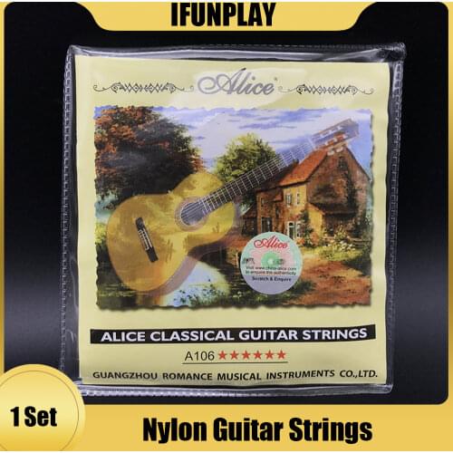 Alice A106-H High Tension Clear Nylon Strings Silver-Plated Copper Alloy for Classical Guitar High Quality Guitar Parts