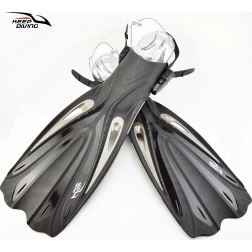Keep Diving Open Heel Scuba Diving Long Fins Adjustable Snorkeling Swim Flippers Special For Diving Boots Shoes Monofin Gear