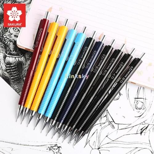 SAKURA Student Mechanical Pencil 0.3/0.5/0.7/0.9mm Press Automatic Pencil,Suitable for Comic Writing Hand-painted,Art Supplies