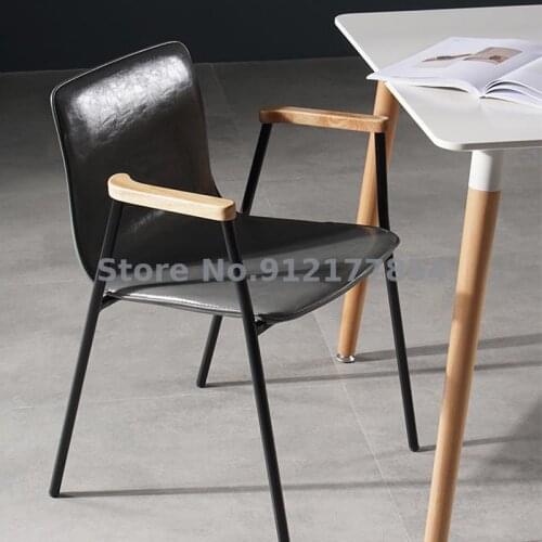 Modern minimalist backrest armrest makeup chair home dining chair Nordic coffee shop leisure table and chair creative desk stool