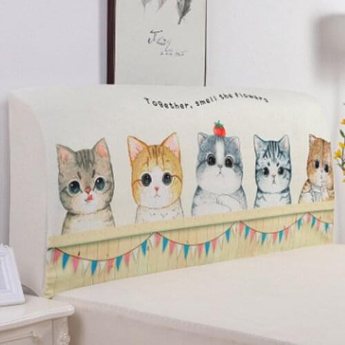 Elastic Fabric All Inclusive Cartoon Printing Bedside Covers Bedside Covers Backrest Covers Leather Beds Soft Bags Cover
