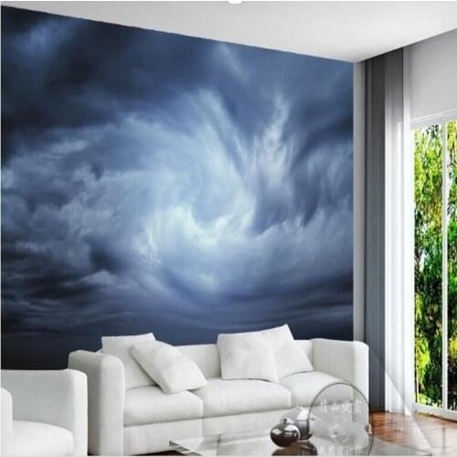 Wellyu Customized large-scale murals, the vast sky, sky and sea, one color, majestic scenery, background wallpaper, wallpaper