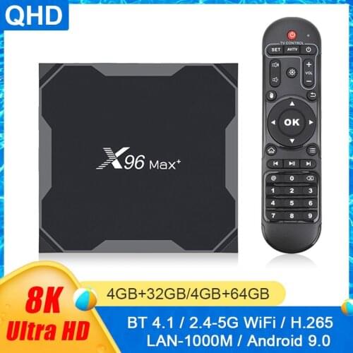 X96 MAX Plus TV BOX Android 9.0 4GB DDR3 Amlogic S905X3 Quad Core Wifi 2.4/5G 8K Media Player Smart Tv Box QHD X96 MAX Plus