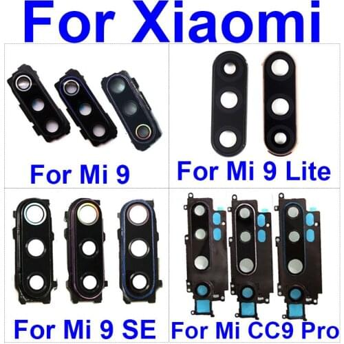 Back Rear Camera Lens Glass Cover Frame For Xiaomi A3 CC9 Mi 9 9se Lite Pro Main Big Camera Cover Frame + Sticker Replacement