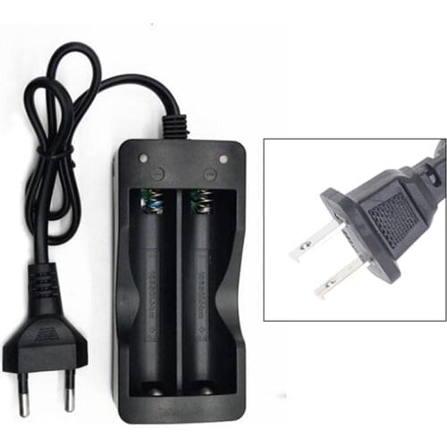 18650 Charger AU/EU Plug 2 Slots Smart Charging Safety Battery Charger