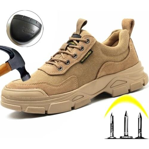 Safety shoes men boots anti-smash steel toe cap anti-puncture light work safety boots male welder shoes comfort worker protect
