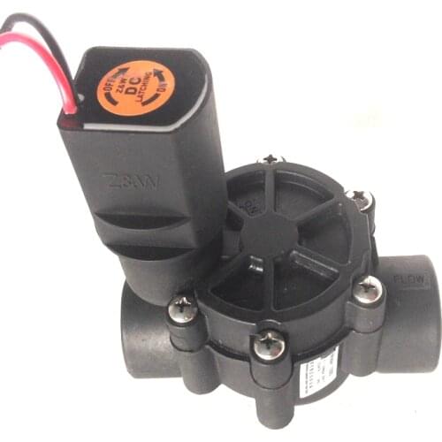 1 in. Inlet Inline Plastic Industrial Irrigation Valve DC latching
